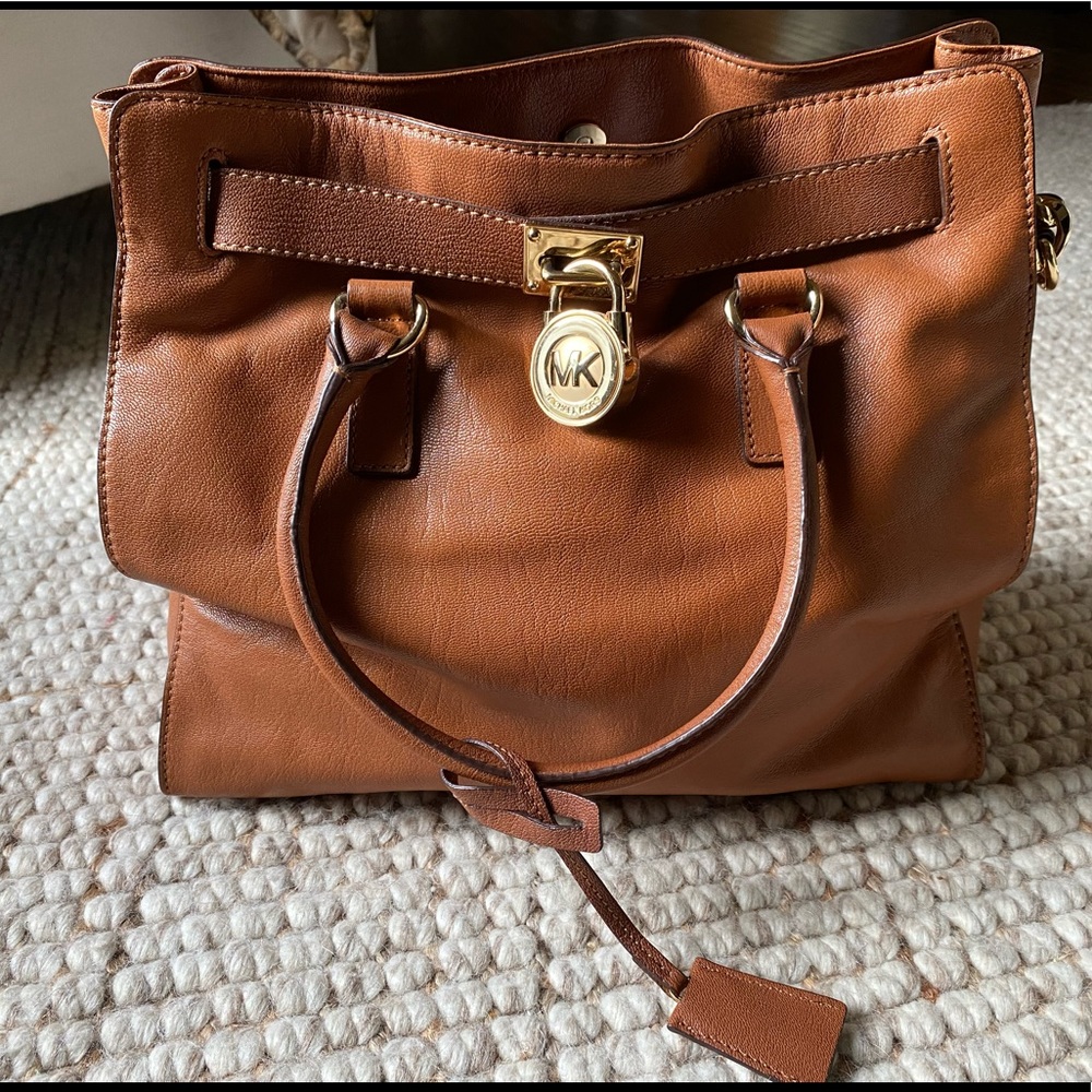 Michael Kors large leather satchel shoulder bag